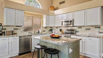 Microwave, oven, stovetop, dishwasher