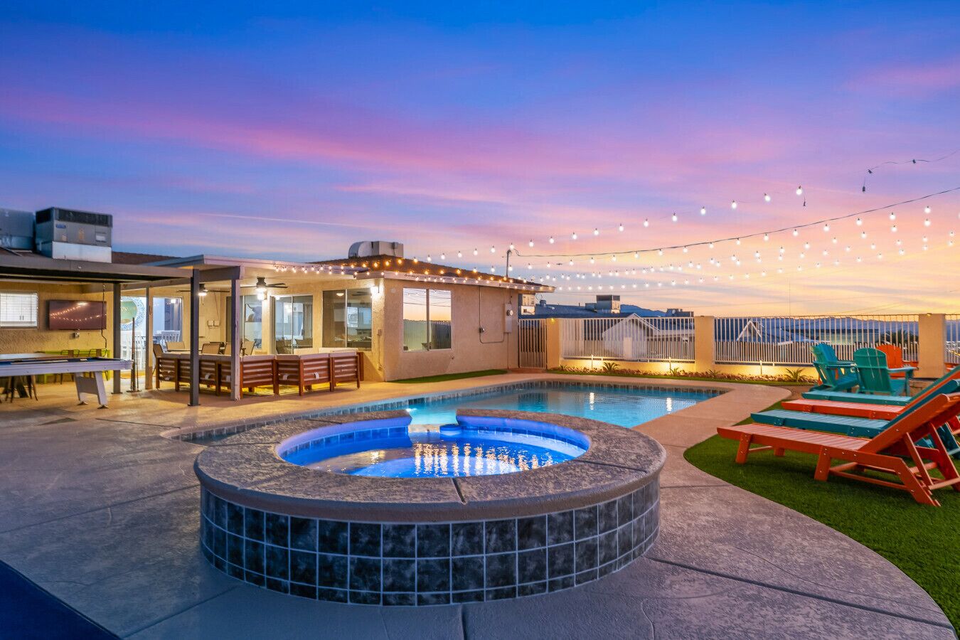 Outdoor pool, a heated pool