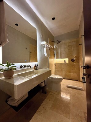 Deluxe Townhome, Balcony, City View | Bathroom | Separate tub and shower, free toiletries, hair dryer, towels