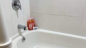 Towels, soap, toilet paper