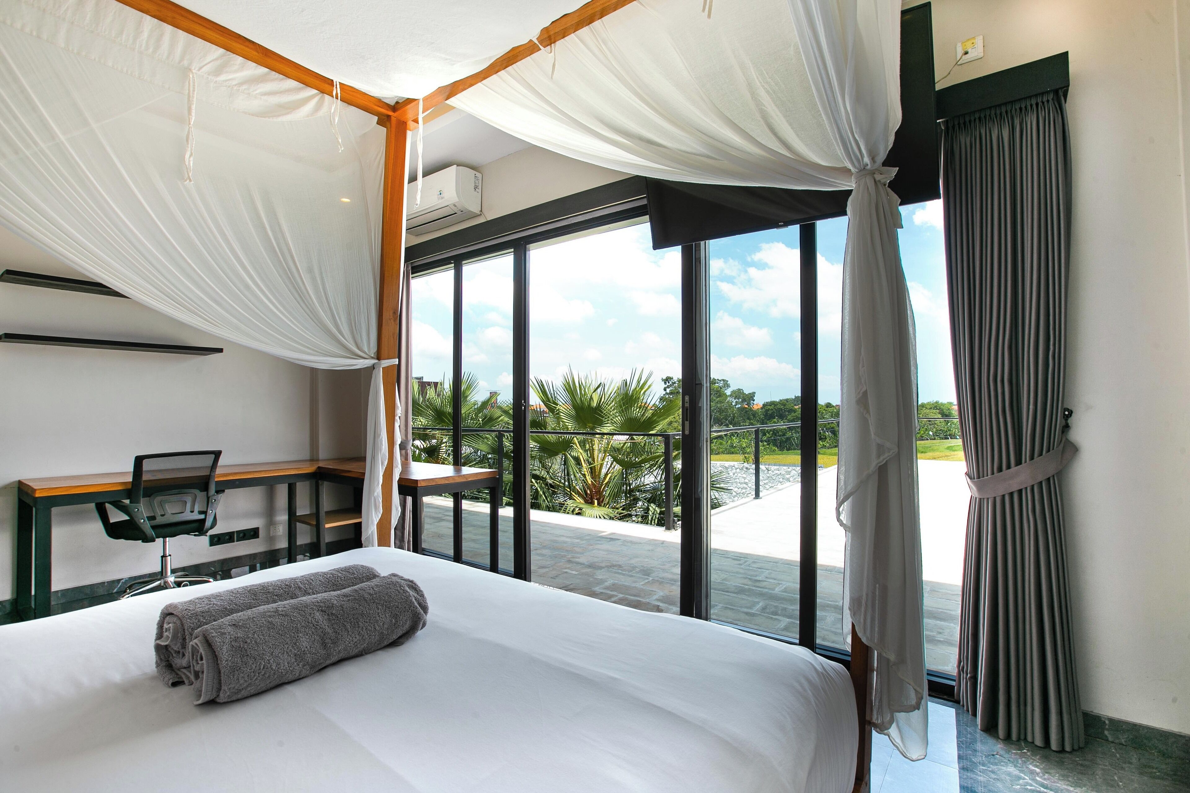 Luxury Villa, Pool View | Premium bedding, pillow-top beds, minibar, desk