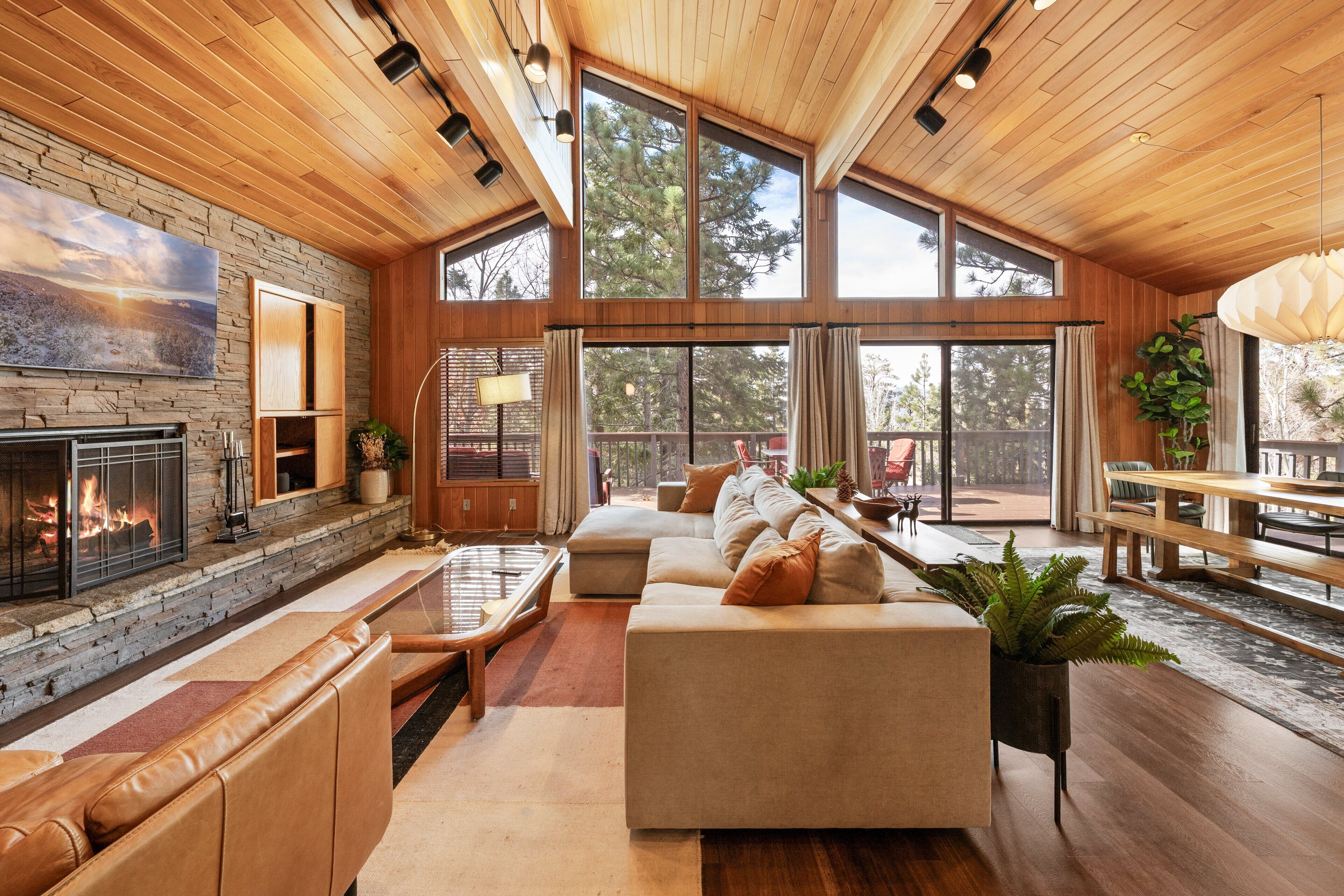 Smart TV, fireplace, table tennis