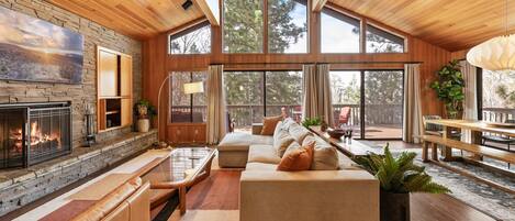 Smart TV, fireplace, table tennis