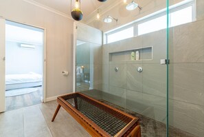 Shower, hair dryer
