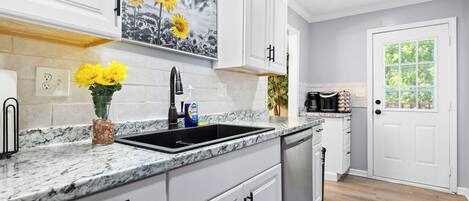 Microwave, oven, stovetop, dishwasher