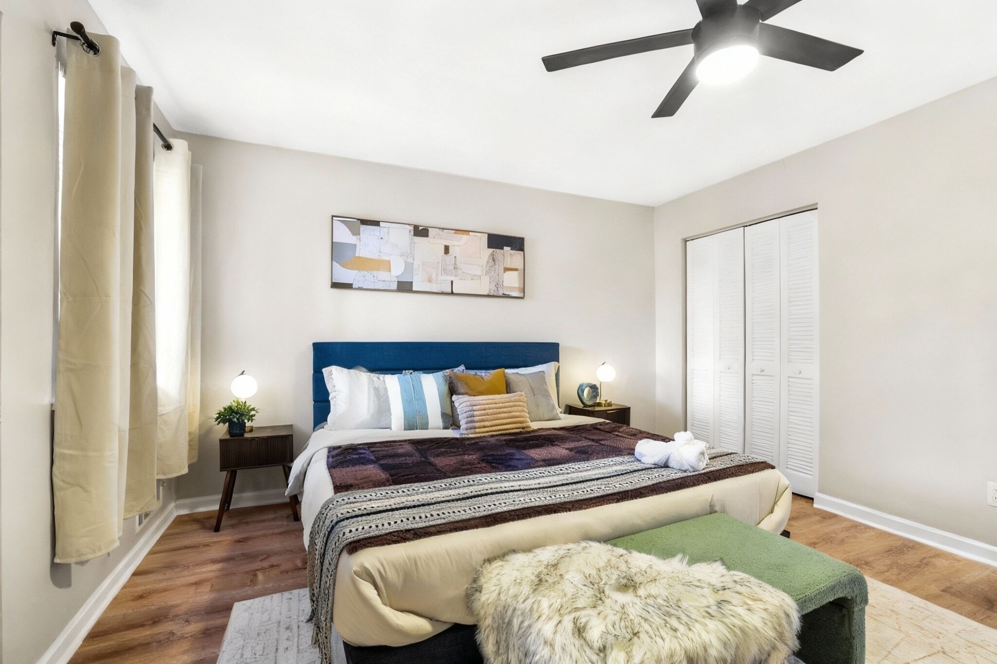 2 bedrooms, desk, iron/ironing board, free WiFi