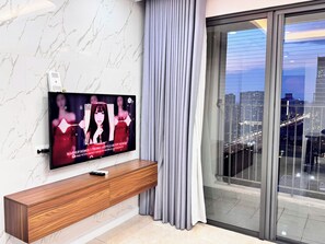 Apartemen Mewah, 3 kamar tidur, balkon, pemandangan kota | Fasilitas kamar