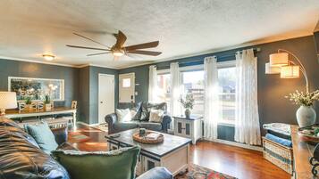 Televisión y chimenea