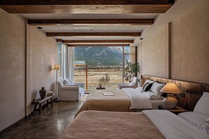 Chambre Standard avec lits jumeaux, 1 chambre, non-fumeur, vue montagne