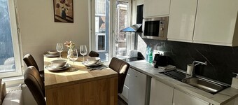 Modern 1BR plus LR Apt Near Gravensteen