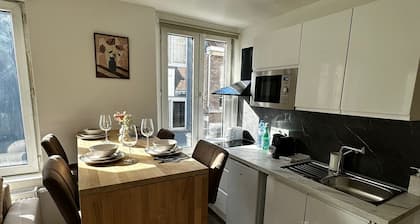 Modern 1BR plus LR Apt Near Gravensteen