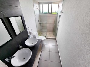 Towels, soap, toilet paper