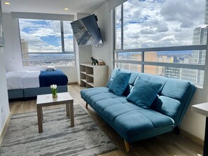 Loft Confort, vue ville | Coin séjour