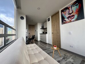 Loftsrom – comfort, byutsikt | Oppholdsområde