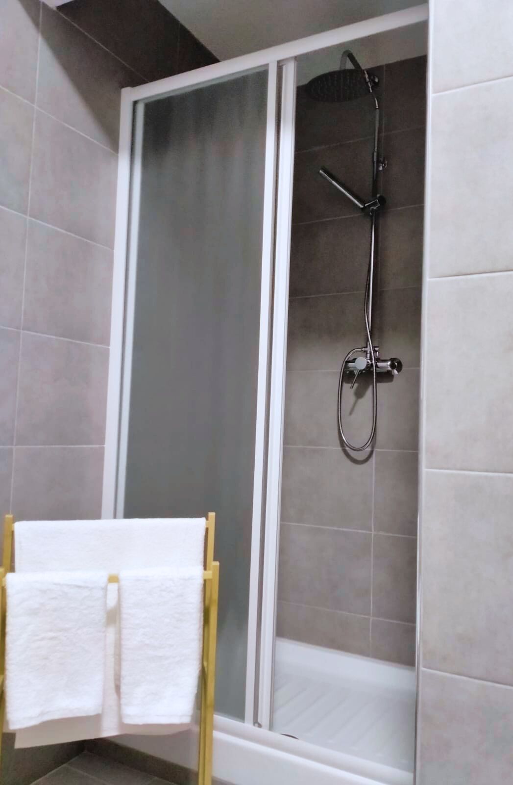 Dusche, Haartrockner, Bidet, Handtücher