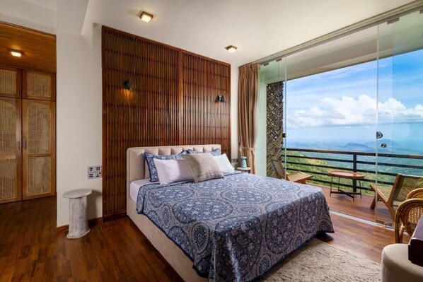 Deluxe-Doppelzimmer, Balkon, Bergblick | Ausblick vom Zimmer