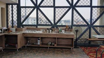 Free daily buffet breakfast