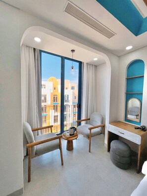 Habitació doble panoràmica, no fumadors, aire condicionat | Cortines opaques, wifi gratuïta i roba de llit