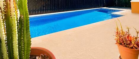 Outdoor pool, a heated pool