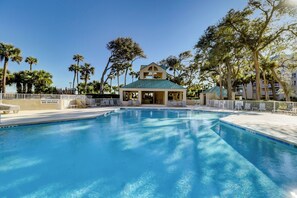 A heated pool