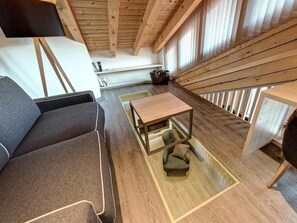 Suite, vue jardin | Coin séjour