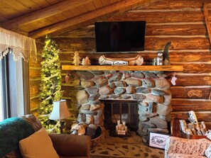 Smart TV, fireplace, books - Adorable 2-bedroom log cabin in Land O' Lakes (Land O' Lakes)