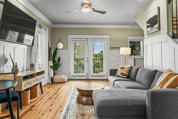 Living Room with Comfortable fold out sofa. Great water view!