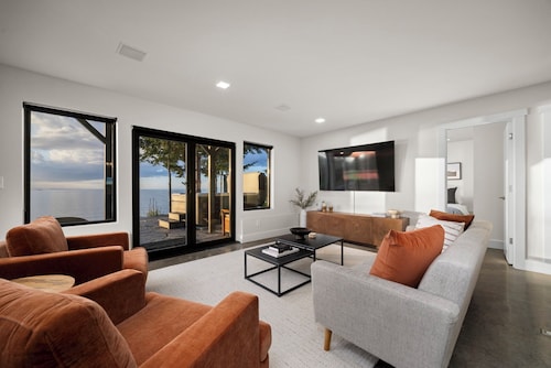 Lummi Bay Overlook by Gather: Bayview Home w/ Hot Tub, Firepit & EV Charger