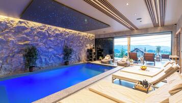 Indoor pool, a heated pool