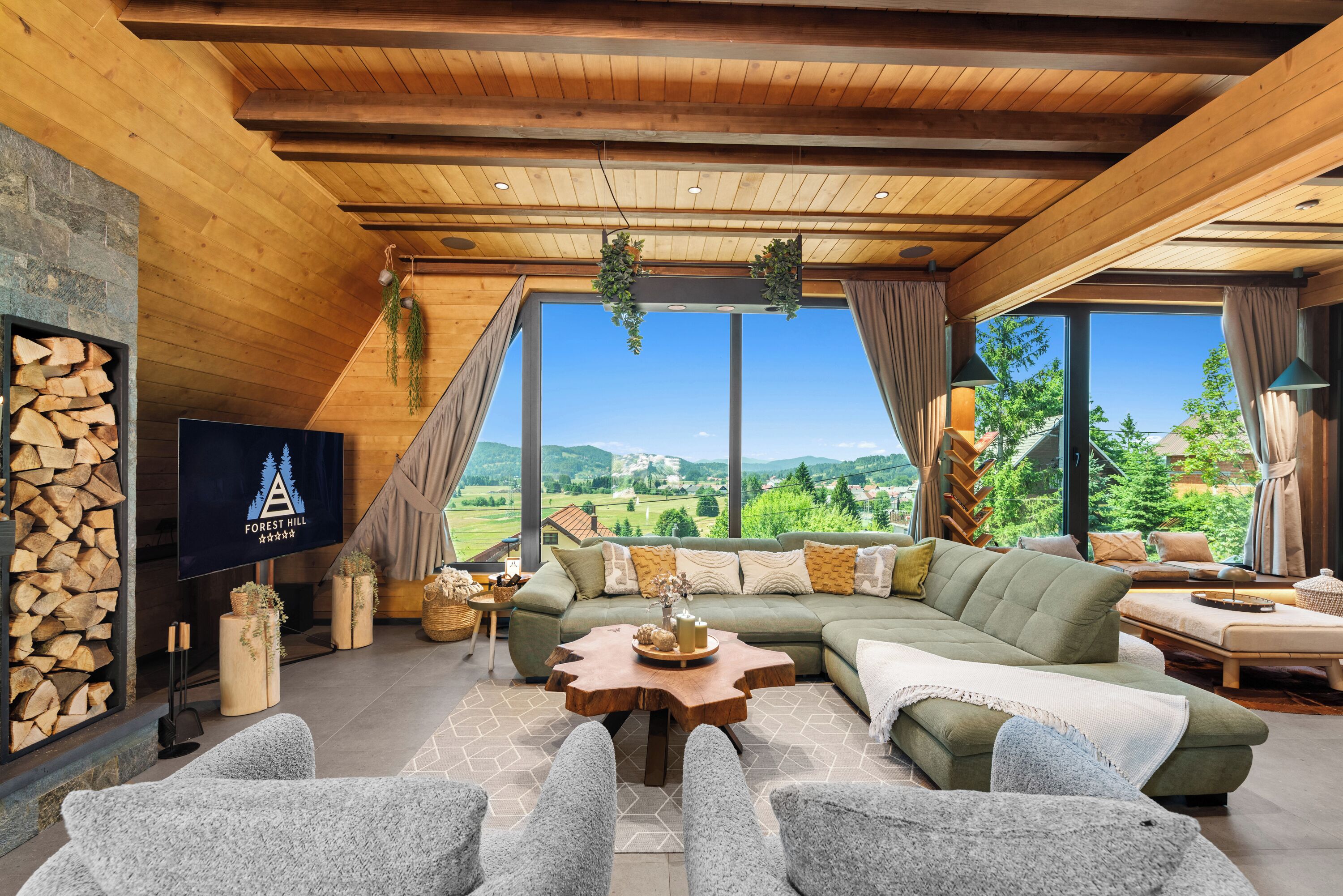 Smart TV, fireplace, video games, table tennis