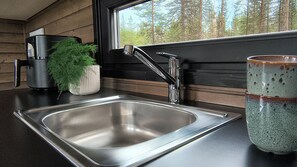 Chalet, Patio, Valley View | Private kitchen | Oven, stovetop, coffee/tea maker, electric kettle