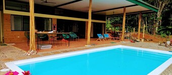 casa jaguarjundi 3-bedroom house in charming PAVONES, AC, pool, view ocean