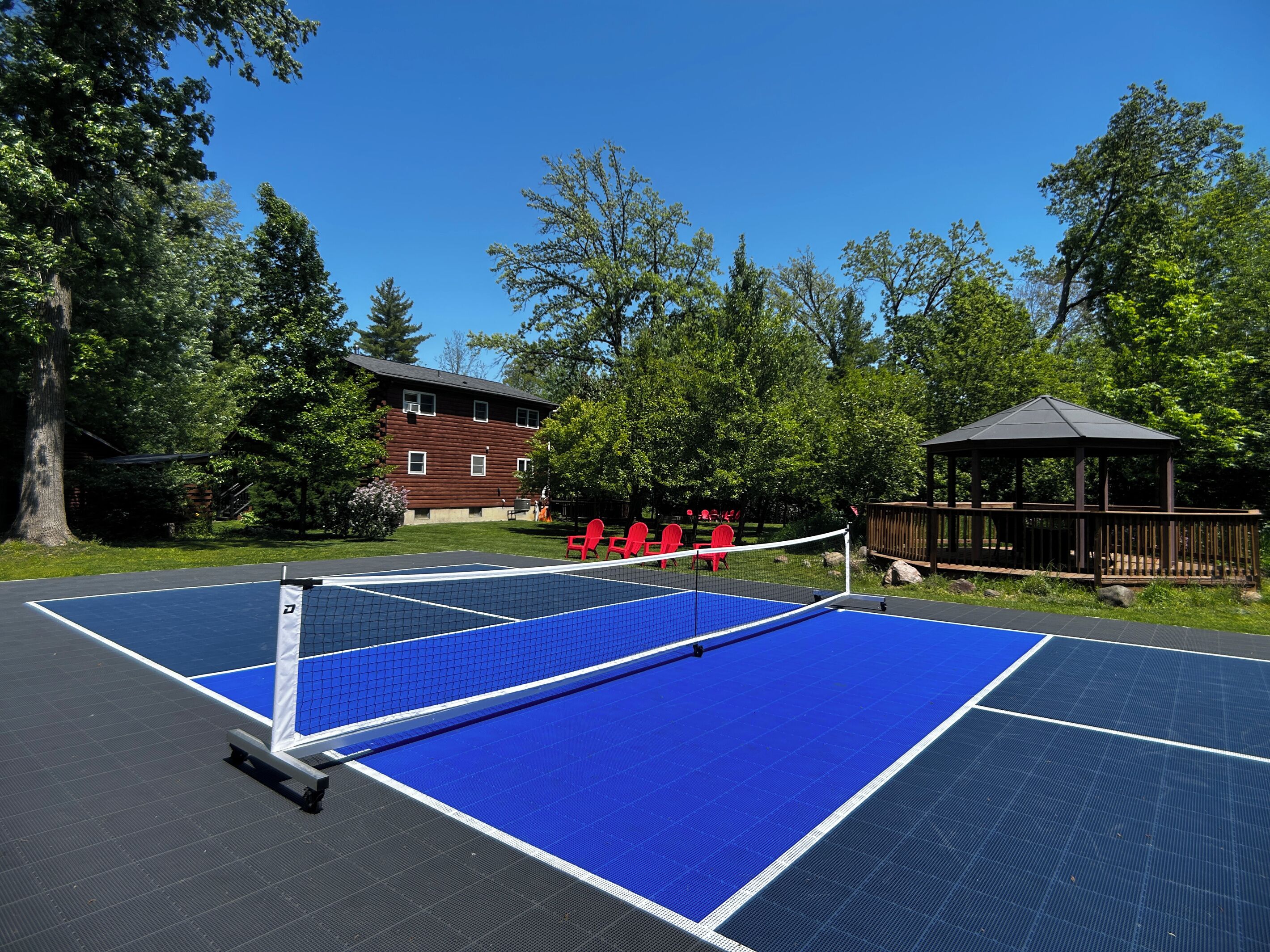 Regulation size pickleball court with Sport Court surface on site!