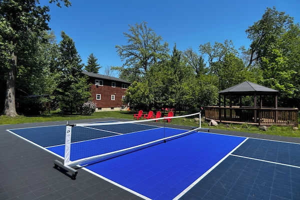 Regulation size pickleball court with Sport Court surface on site!