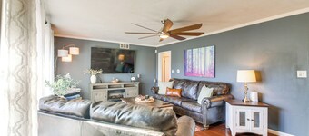 Easy OKC Access! Quiet Home w/ Yard & Workspace