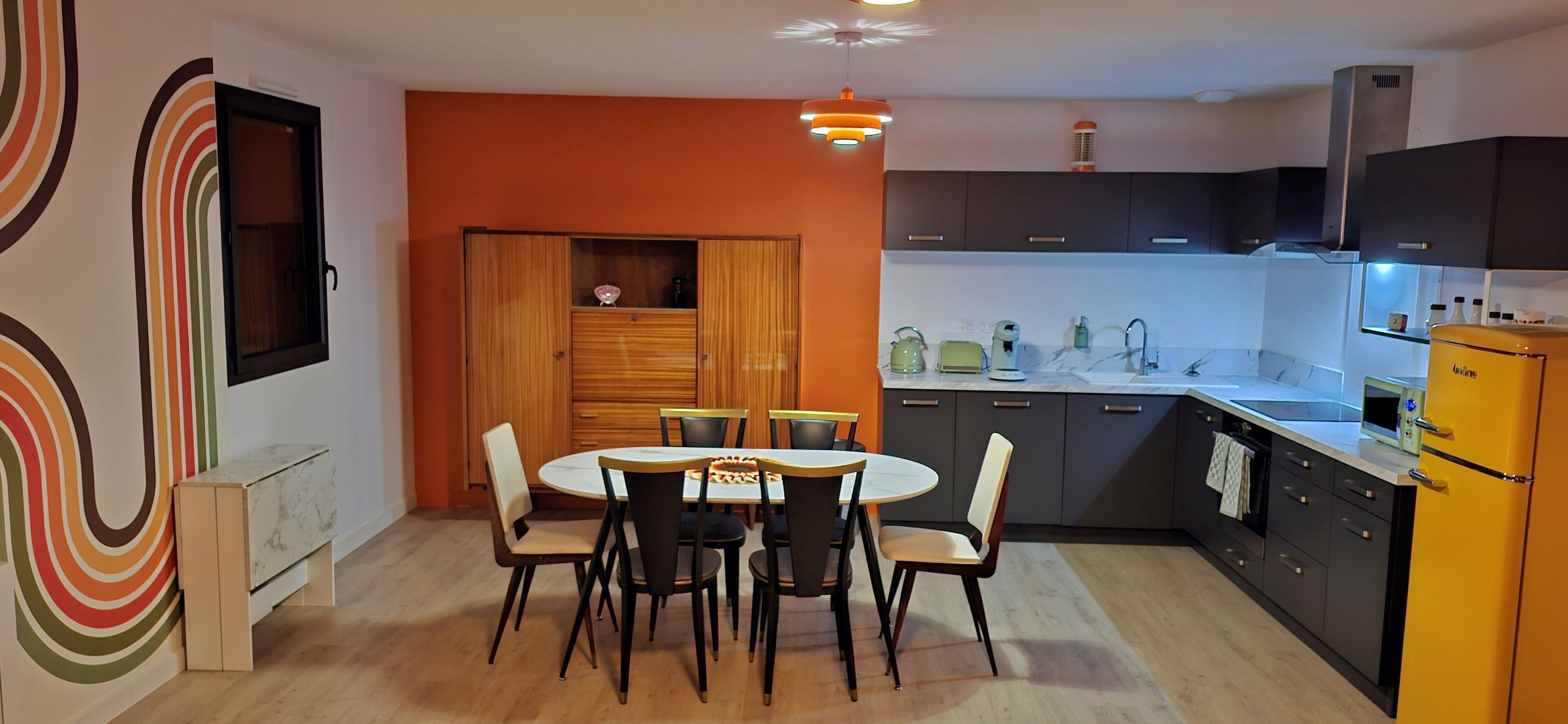 Microwave, oven, stovetop, dishwasher