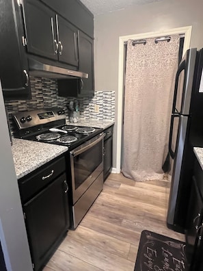 Microwave, oven, stovetop, dishwasher