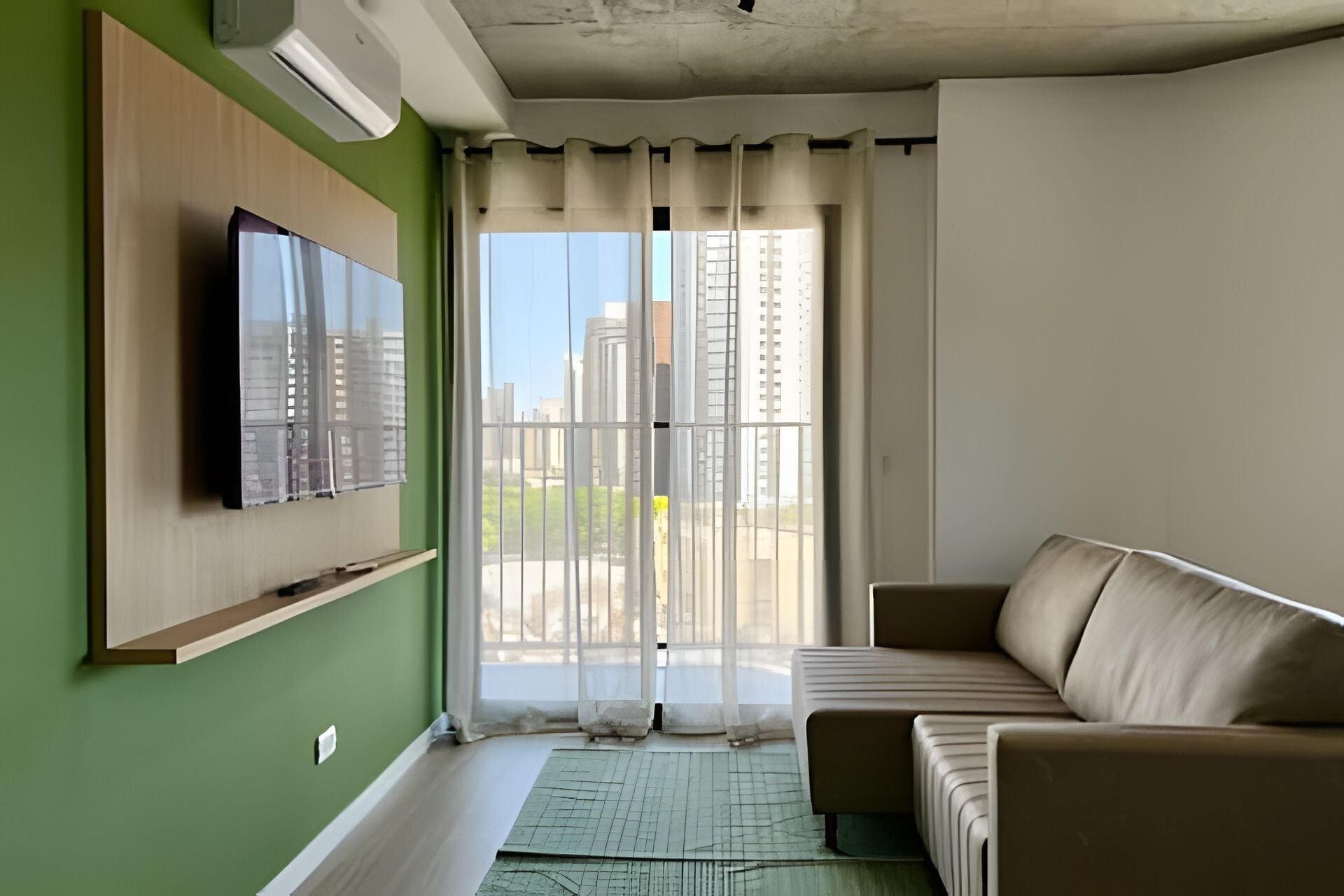 Superior Apartment | Living area | 50-inch flat-screen TV with satellite channels