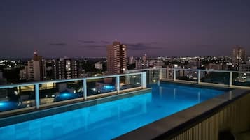 Outdoor pool, open 7:00 AM to 10:00 PM, sun loungers