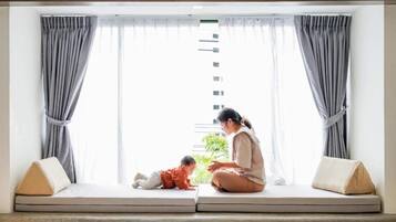 Desk, blackout curtains, free WiFi, bed sheets