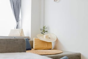 Desk, blackout curtains, free WiFi, bed sheets