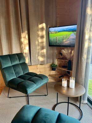Smart-tv en een open haard