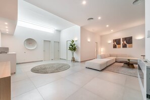 Ferienhaus, 4 Schlafzimmer, Raucher, eigener Pool | Wohnzimmer