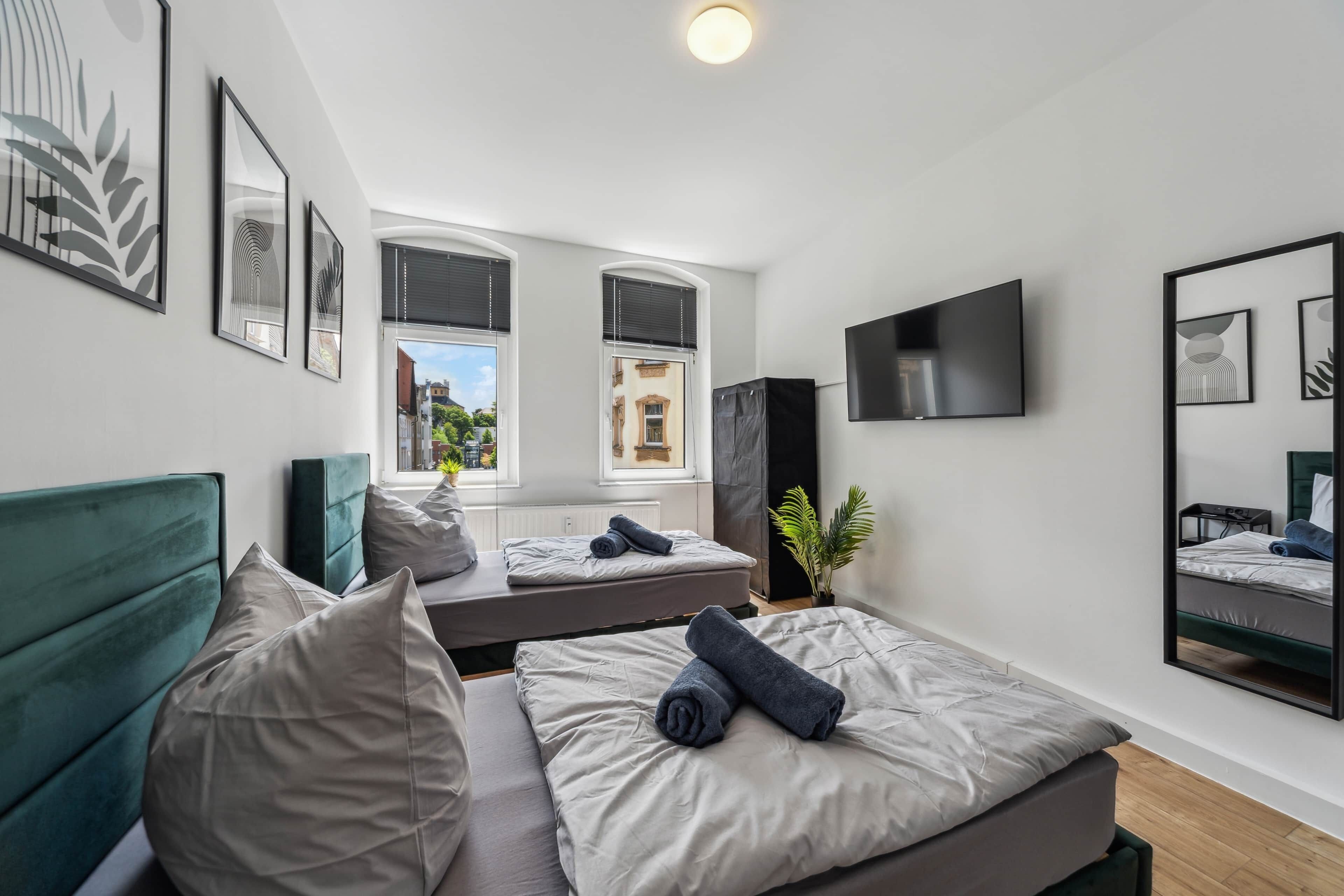 Schlafzimmer1 Monteurzimmer Zeitz RebelRents