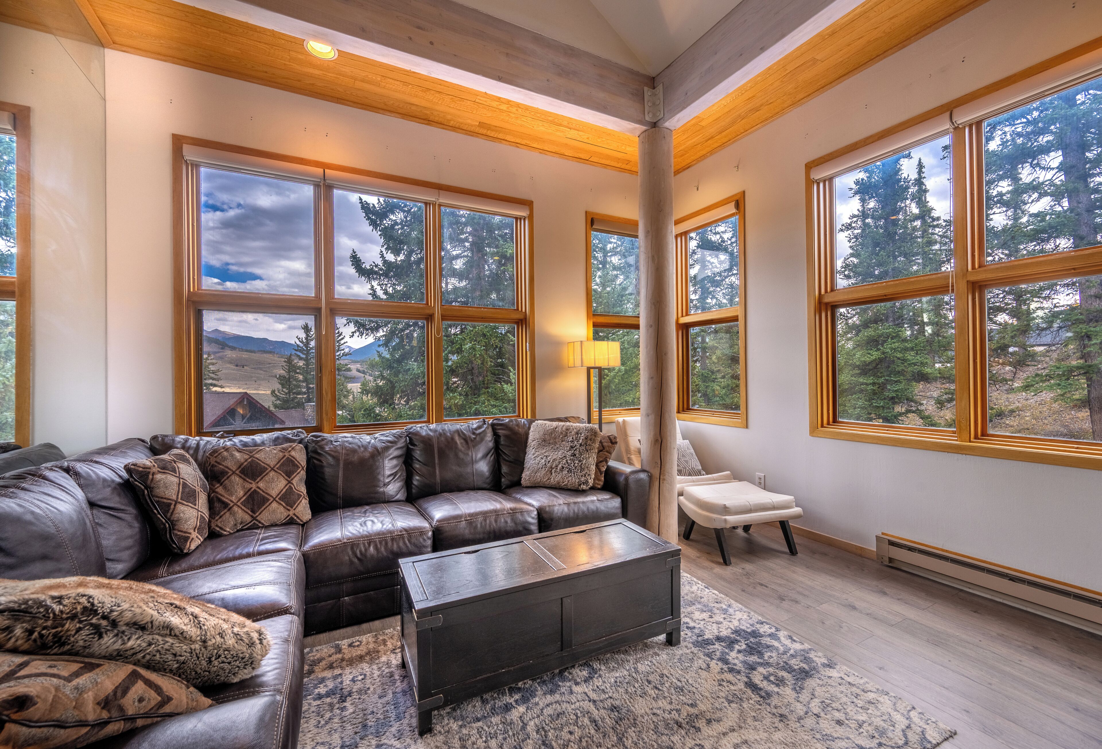 Una televisión, una chimenea