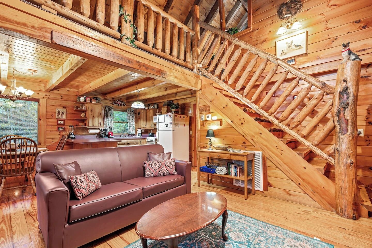 TV, fireplace, books