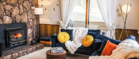 TV connectée, cheminée