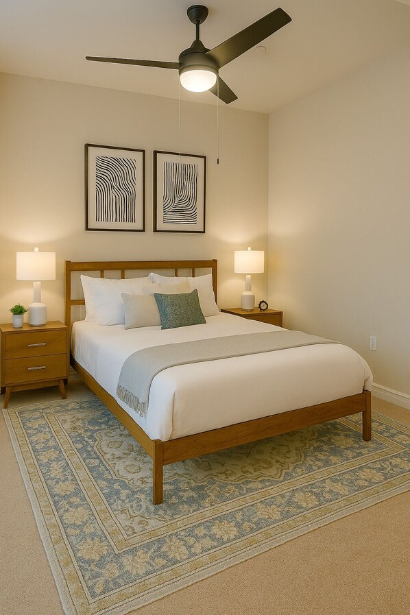 1 غرفة نوم ومكواة/لوح كي وخدمة الإنترنت وملاءات أسرّة