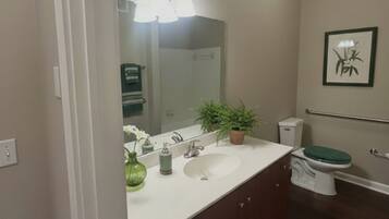 SĂšche-cheveux, serviettes fournies, savon, shampoing