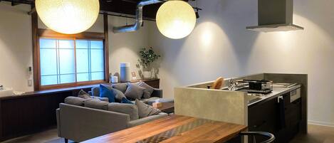 Maison, 2 chambres, non-fumeur, baignoire | Coin séjour